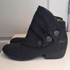 Girl's Grey Ankle Boots Slouch Blowfish